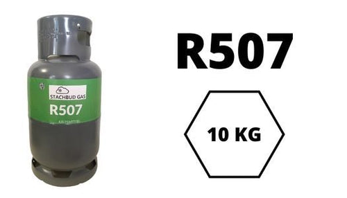 KälteGas Shop R-507 Kältemittel 10 kg in 12,5L Mehrweg-Stahlflasche für HVAC-Systeme
