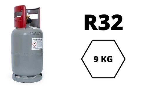 R-32 Kältemittel 9 kg Mehrwegzylinder Stahl GWP 675 A2L – für VRF Wärmepumpen Klimaanlagen